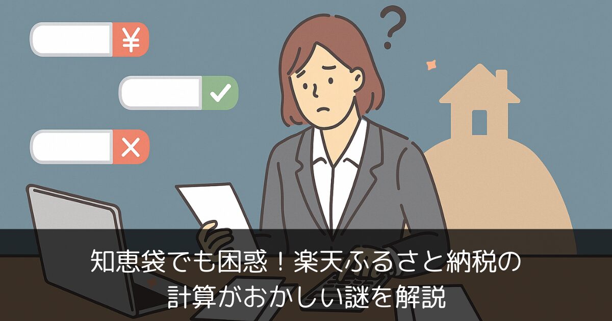 知恵袋でも困惑！楽天ふるさと納税の計算がおかしい謎を解説