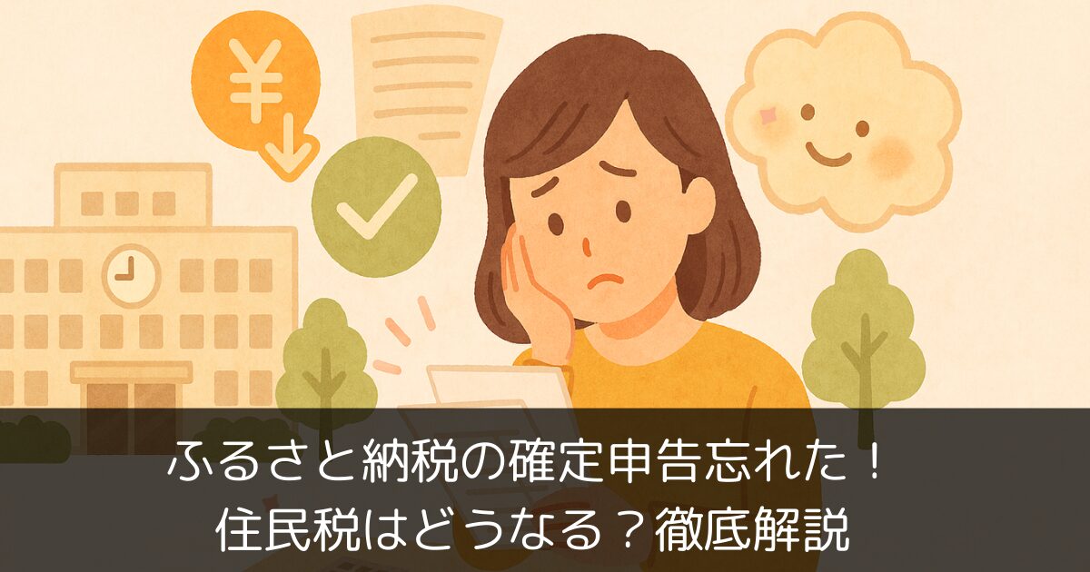 ふるさと納税の確定申告忘れた！住民税はどうなる？徹底解説