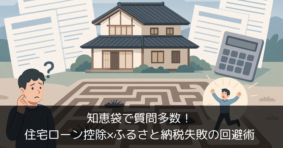 知恵袋で質問多数！住宅ローン控除×ふるさと納税失敗の回避術