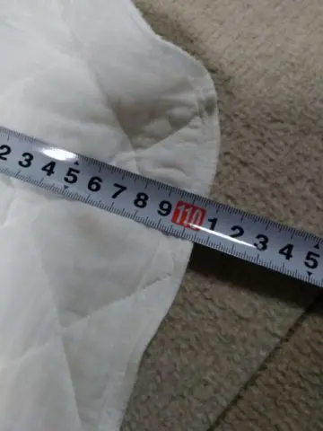 二つ折りで110cmちょっとになった