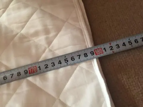 洗濯する前は180cm