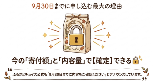 9月30日までに申し込む最大の理由